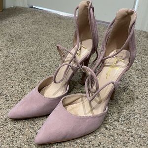 Lulus lavender ankle lace heels
